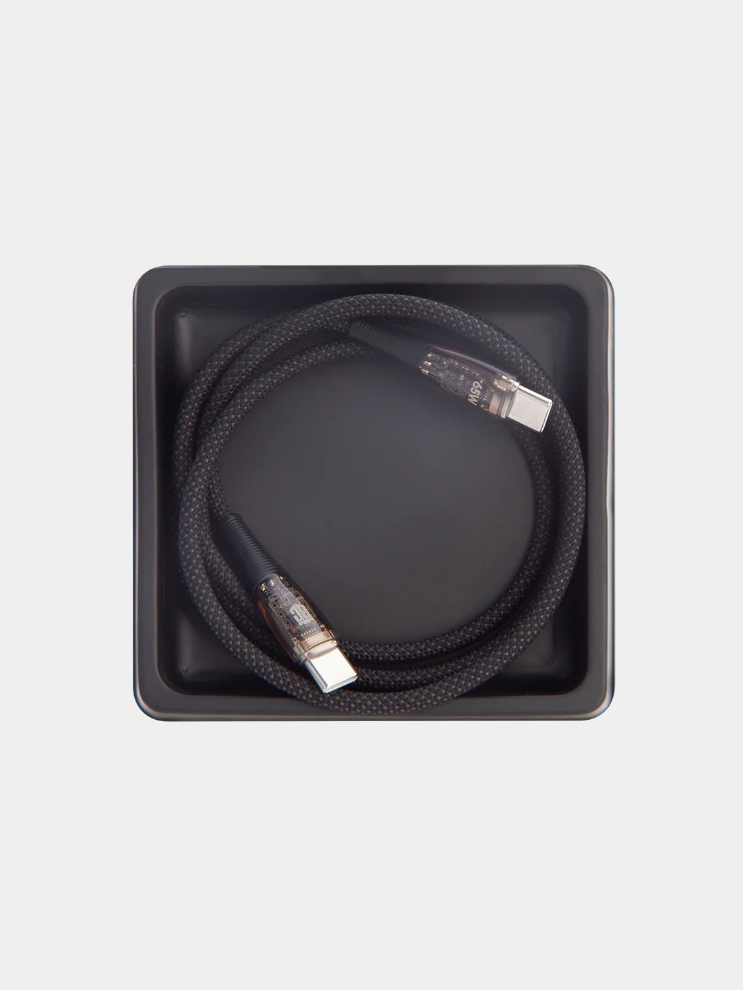 Черный кабель Type-C to Type-C / Lightning to USB-C для быстрой зарядки телефона BROSCORP 1 м