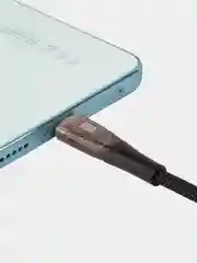 Черный кабель Type-C to Type-C / Lightning to USB-C для быстрой зарядки телефона BROSCORP 1 м