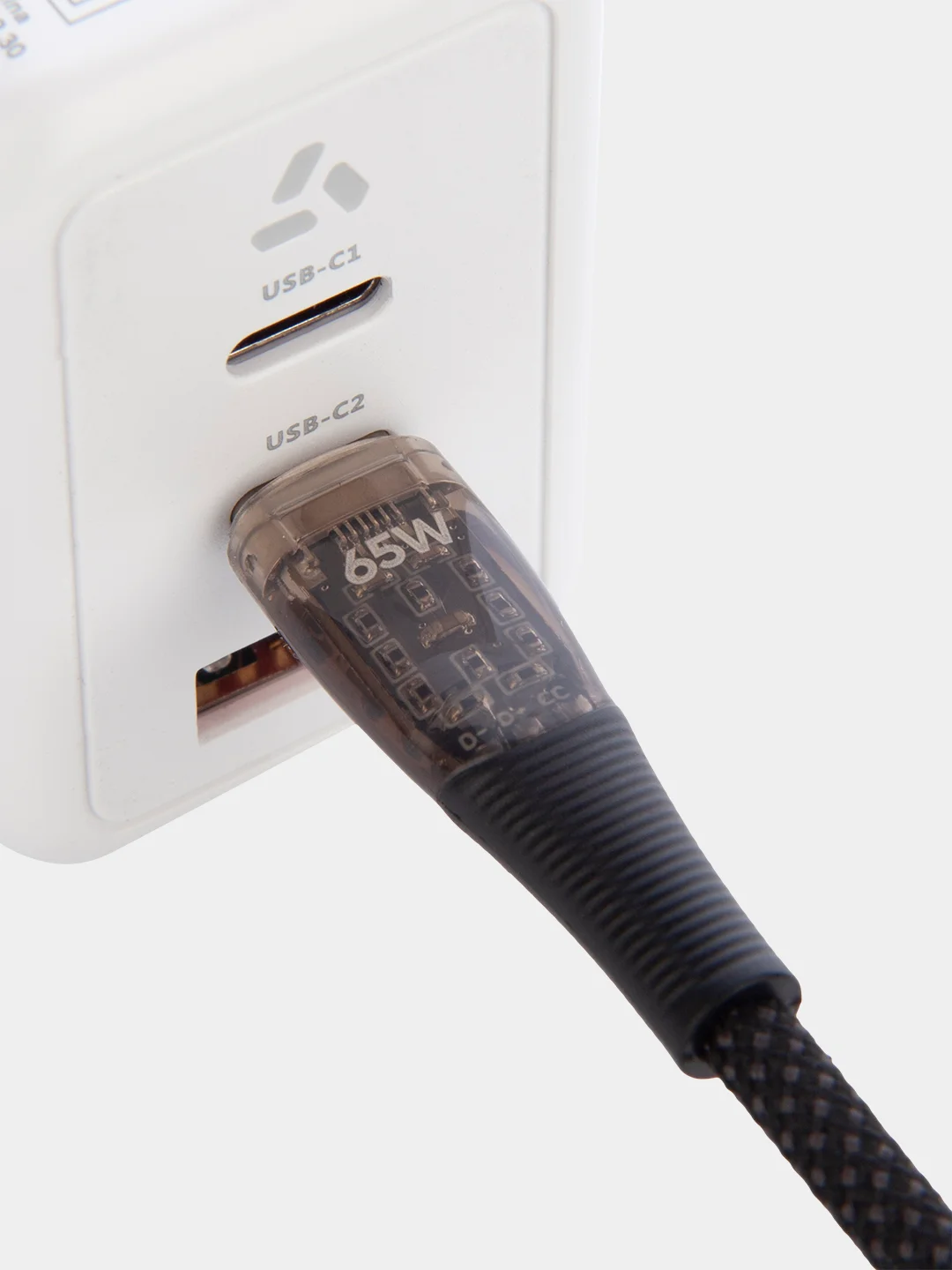 Черный кабель Type-C to Type-C / Lightning to USB-C для быстрой зарядки телефона BROSCORP 1 м
