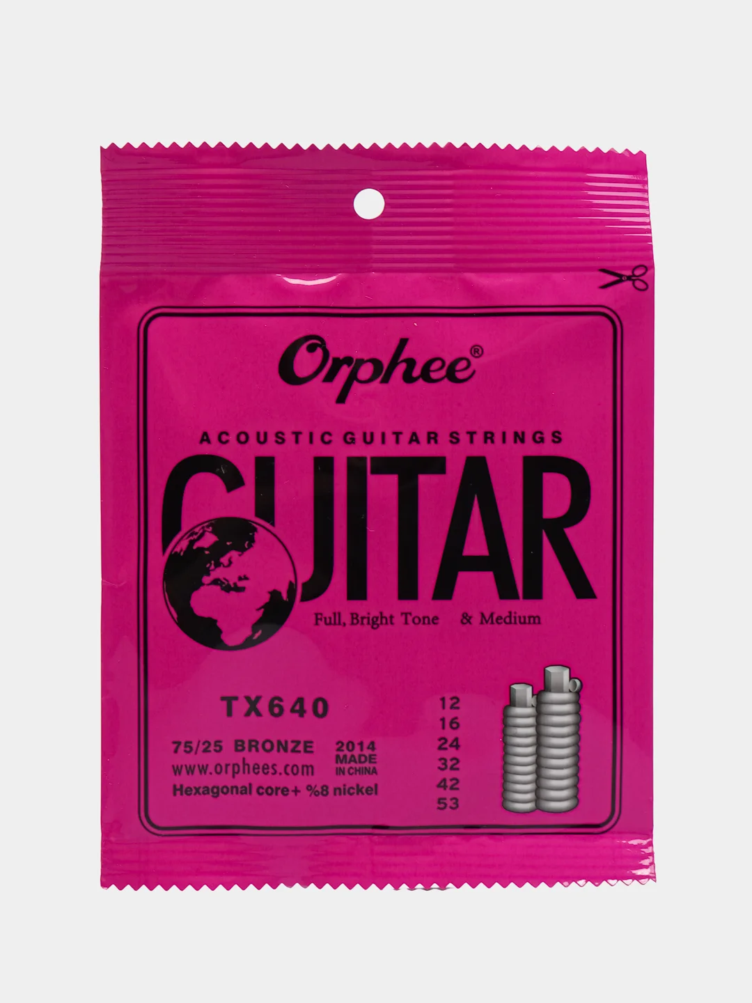 Струны для акустической гитары Orphee TX640 сильное натяжение