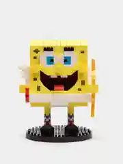 Белый детский 3D конструктор, игрушка развивающая, герои мультфильма Спанч Боб, Патрик