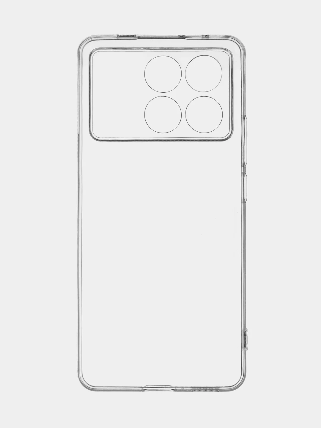 Прозрачный чехол для Xiaomi Poco X6 Pro/ Redmi K70E силиконовый BROSCORP матовый/ прозрачный тонкий