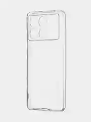 Прозрачный чехол для Xiaomi Poco X6 Pro/ Redmi K70E силиконовый BROSCORP матовый/ прозрачный тонкий