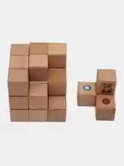 Экологичный Деревянный Магнитный 3D куб Geek Puzzle