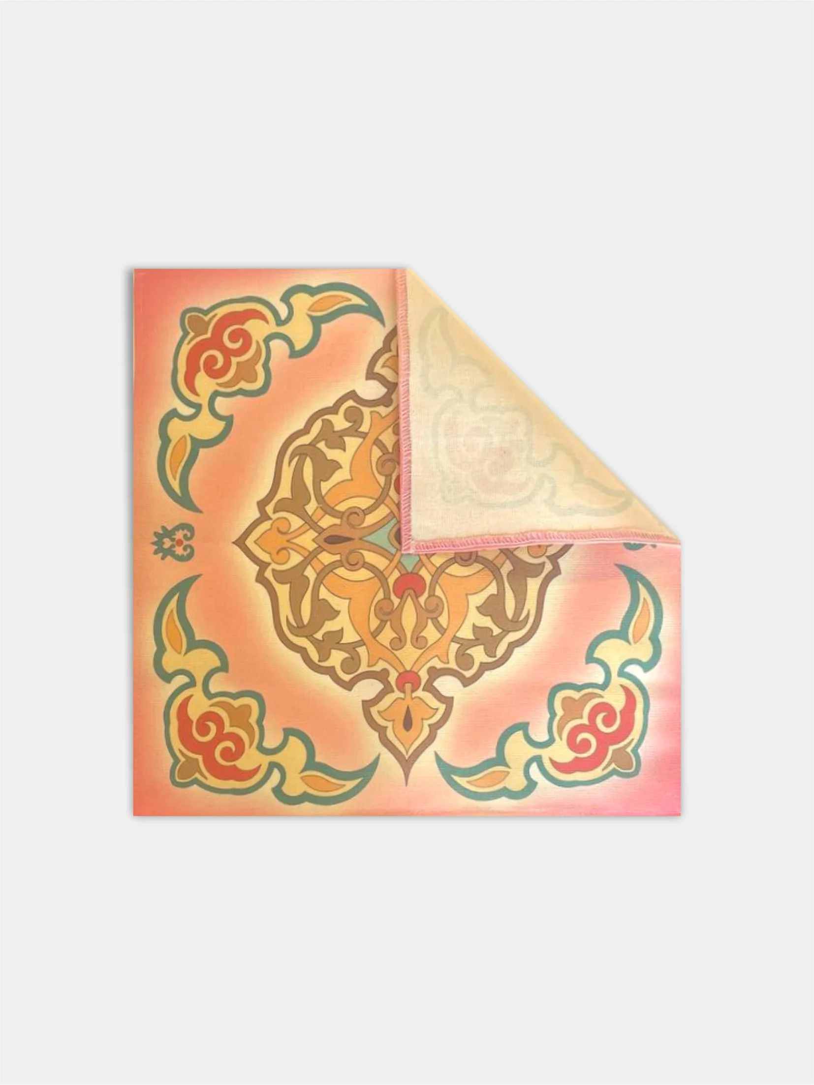 Кораллово-розовый декоративная салфетка, дорожка Татарстан/Татарча, 25х25см,40х40см,150х40см, разные принты