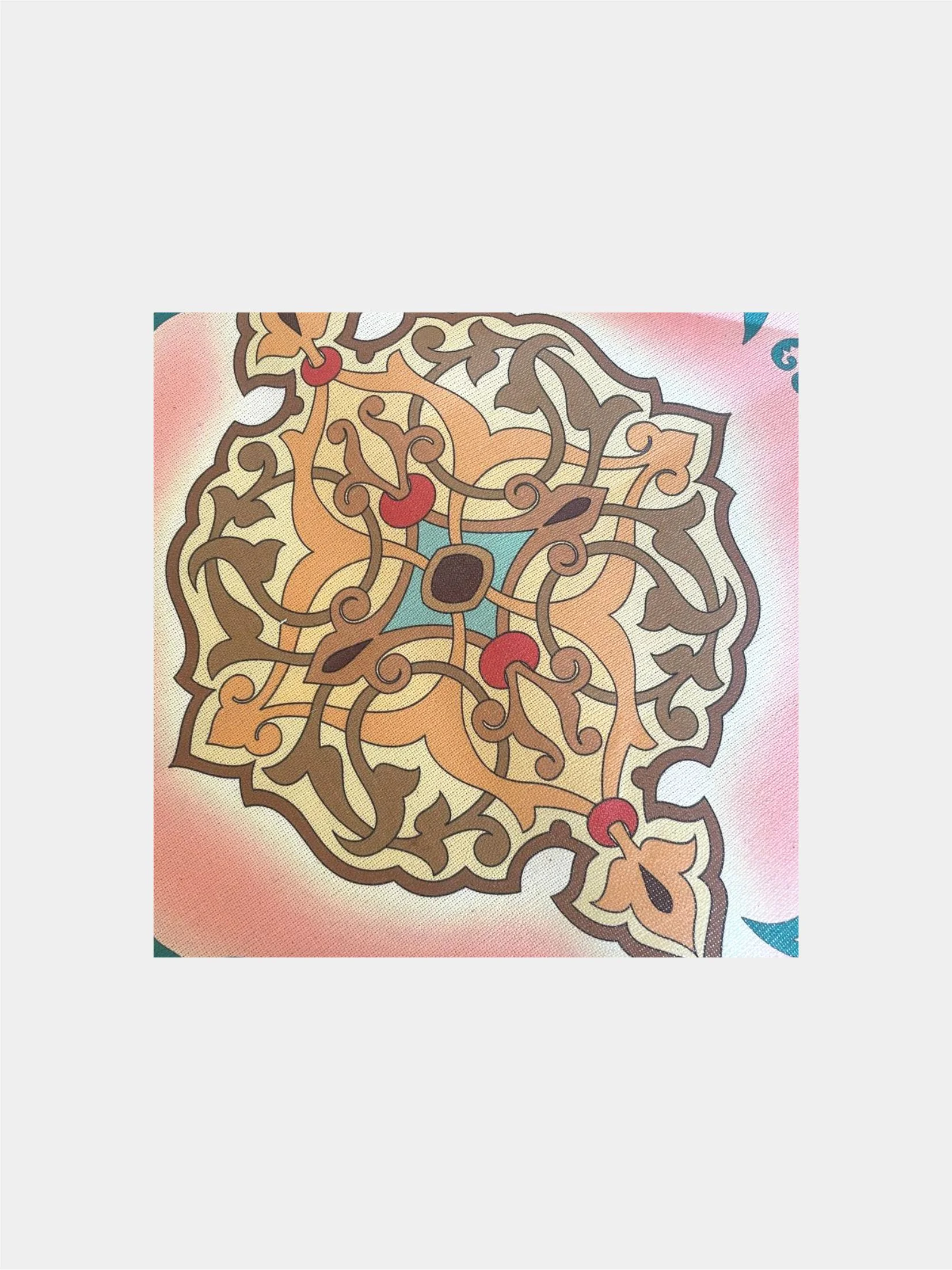 Кораллово-розовый декоративная салфетка, дорожка Татарстан/Татарча, 25х25см,40х40см,150х40см, разные принты
