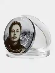 Коллекционная монета 25 рублей, Илон Маск - создатель SpaceX и Crew Dragon / год Змеи