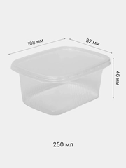 Контейнер для еды "Мистерия", 250 мл, 10 штук