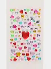 Конфетный стразы самоклеящиеся сердечки, кружочки, цветы