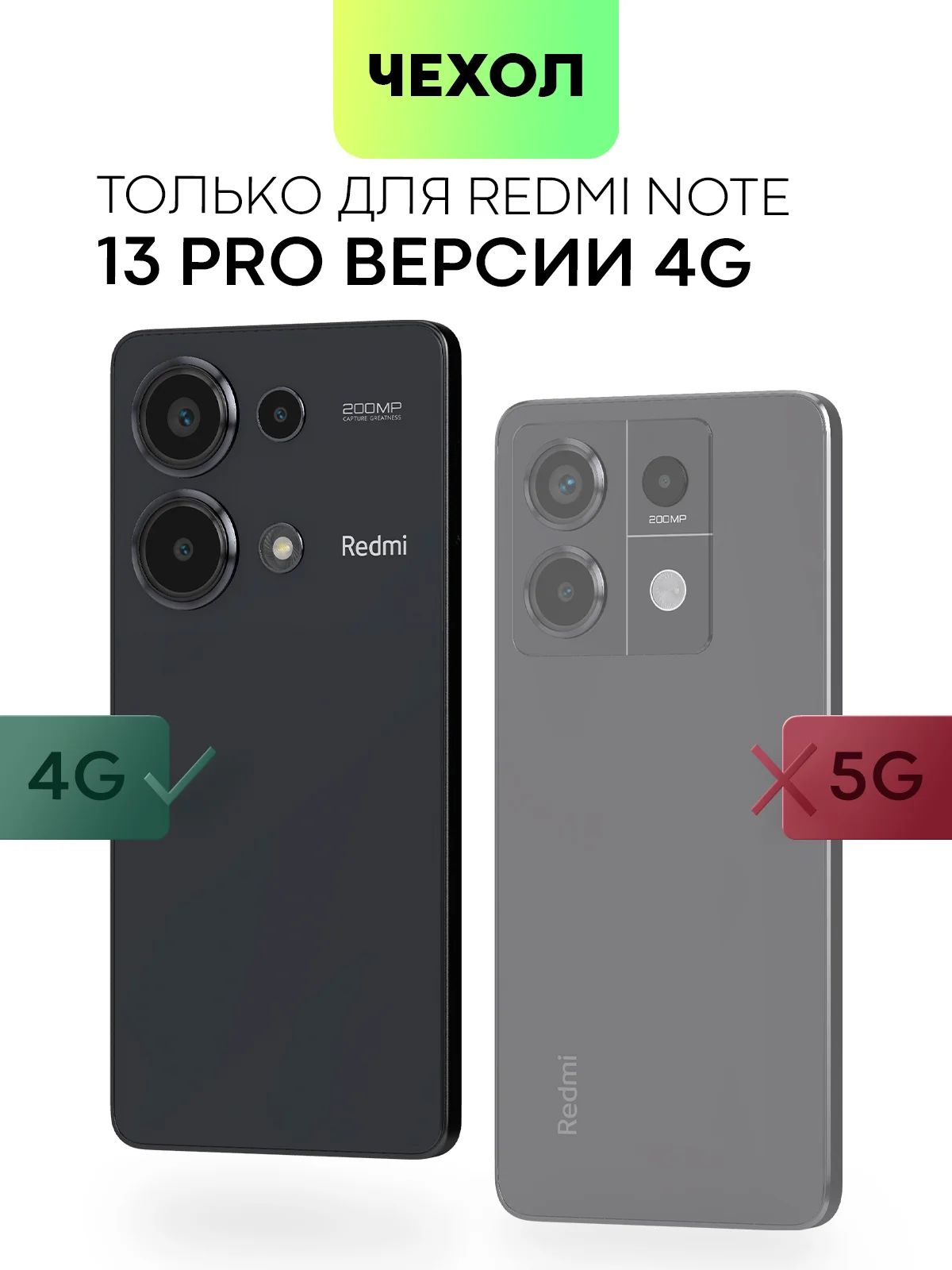 Прозрачный чехол для Xiaomi Redmi Note 13 Pro 4G/Poco M6 Pro 4G противоударный BROSCORP, защита углов