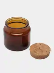 Коричневый стеклянная банка с деревянной крышкой / баночка для свечей объем 100 / 200 мл