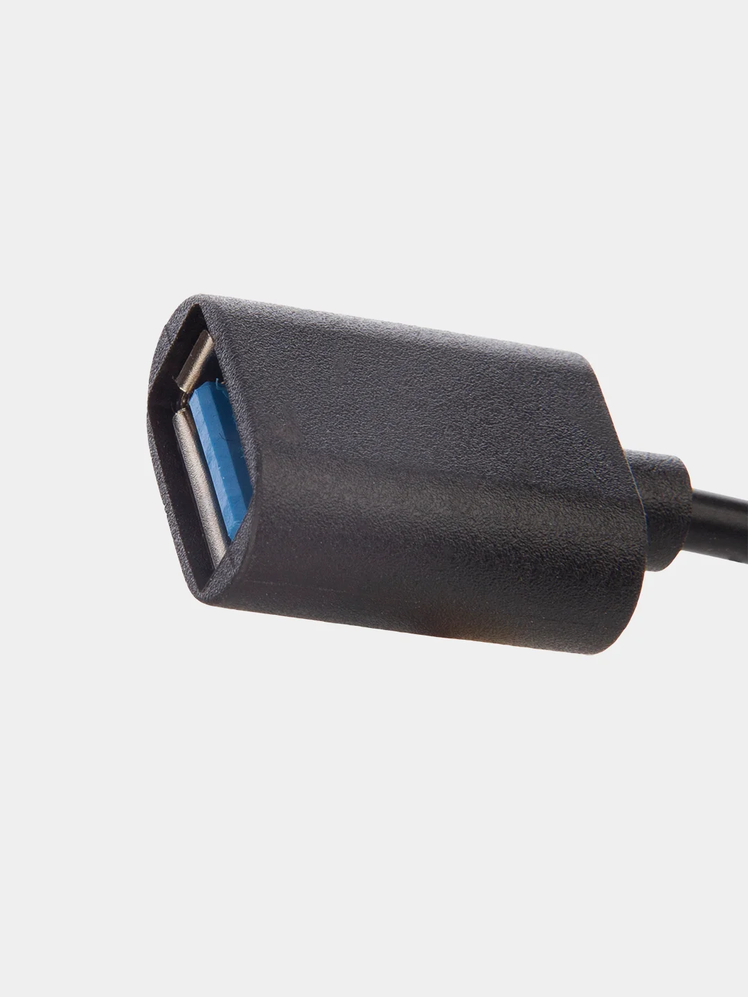 Черный кабель-переходник OTG USB 2.0 Type-A to USB Type-C для смартфонов/планшетов ROSCO 11,5 см