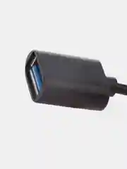 Черный кабель-переходник OTG USB 2.0 Type-A to USB Type-C для смартфонов/планшетов ROSCO 11,5 см