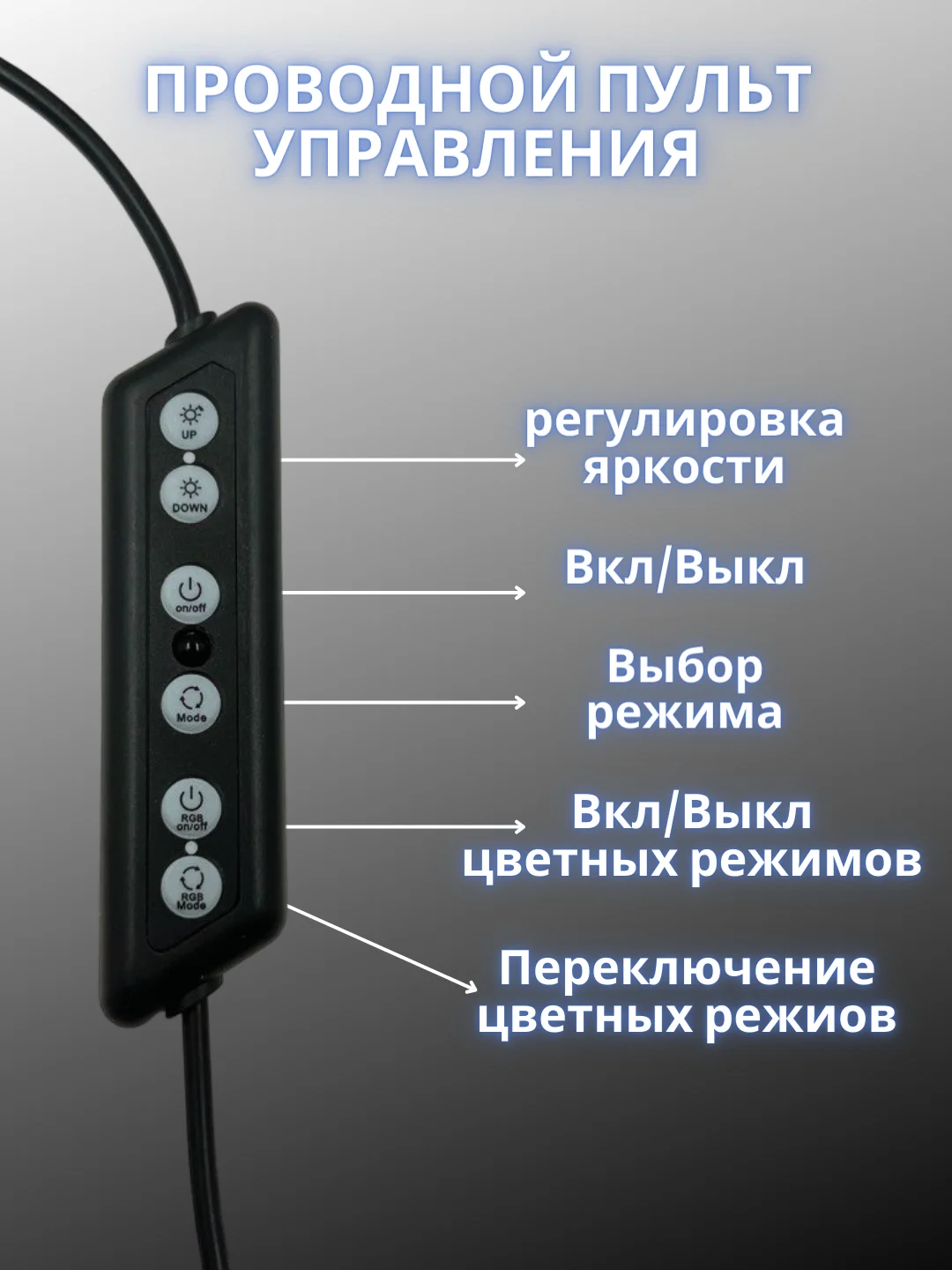 Мощная кольцевая лампа RGB, 26 см, со штативом, 1,6 м, с селфи пультом