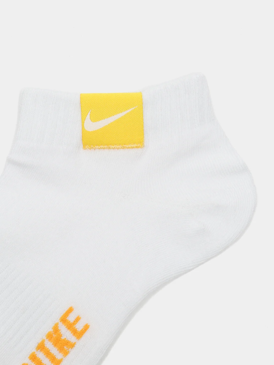 Желтый носки женские с логотипом nike белые короткие, Турция