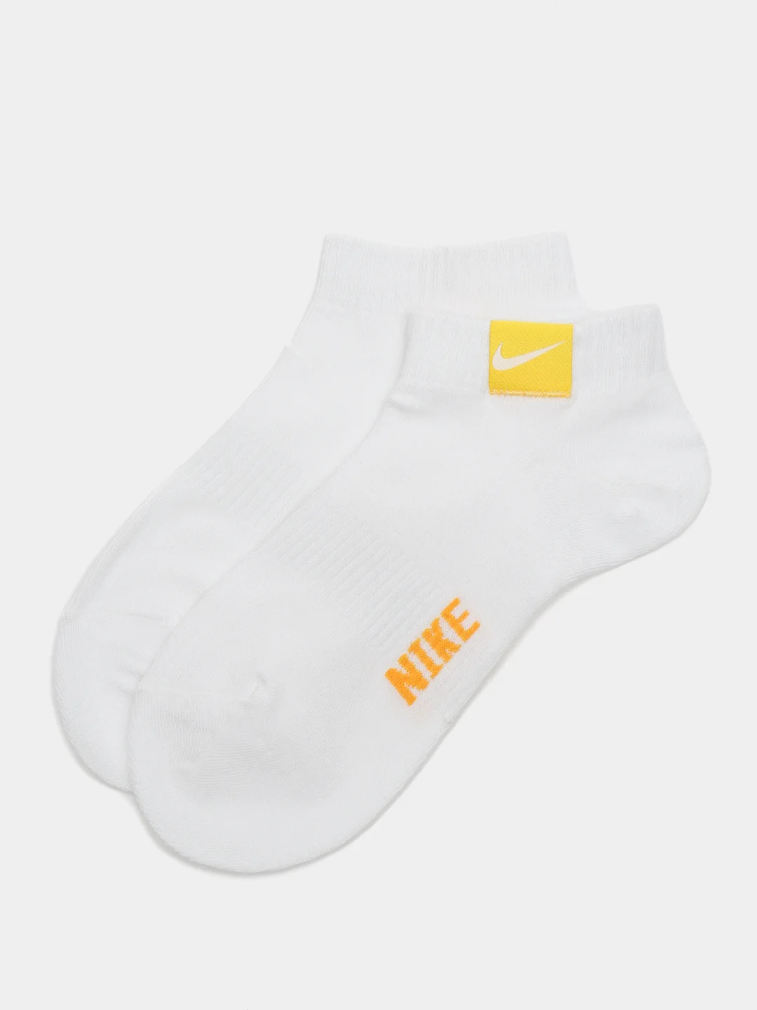 Желтый носки женские с логотипом nike белые короткие, Турция