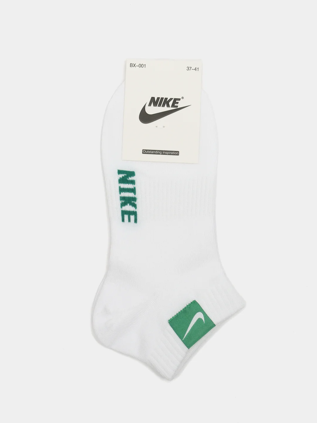 Зеленый носки женские с логотипом nike белые короткие, Турция