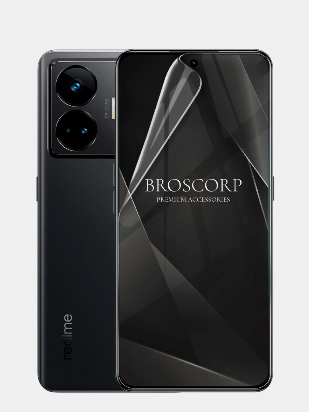 Прозрачный защитная плёнка 1-2 шт для Realme GT Neo 5/GT3 гидрогелевая BROSCORP тонкая прозрачная