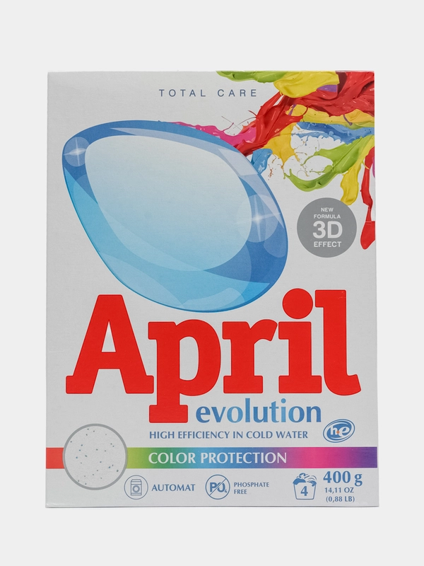 Стиральный порошок April Evolution Color для цветных и темных вещей, без фосфатов