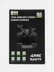 Наушники беспроводные игровые G11 TWS с микрофоном, Bluetooth 5.3, черные