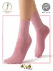 Фуксия носки женские MiNiMi COTONE 1203 высокие меланжевые из хлопка набор 3 пары
