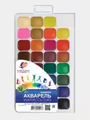 Краски акварельные 6,8,12,16,18,24,32цв Луч "Классика", медовые,  пластиковая упаковка