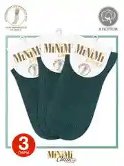 Розовый носки женские MiNiMi COTONE 1203 высокие меланжевые из хлопка набор 3 пары