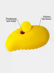 Желтый паровая щетка для кошек и собак, силиконовая расческа, пуходёрка, дешеддер