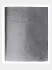 Серебряный тетрадь 48/96л А5, клетка на скобе Обл. Бумвинил METALLIC