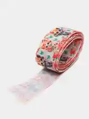 Коралловый лента репсовая "Котята", 25 мм, отрез 3 метра. Кабошоны "Котята" 4шт