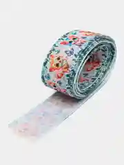 Небесно-голубой лента репсовая "Котята", 25 мм, отрез 3 метра. Кабошоны "Котята" 4шт