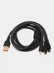 Кабель для телефона 3 в 1 (5А) Lightning, Type-c, Micro USB, Передача данных по type-c