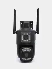 Двойная камера поворотная + стационарная, 4MP, связь через 4G (Сим-карта),через провод LAN