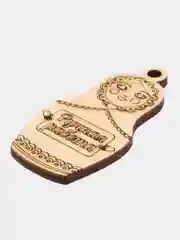 Бежевый деревянные бирки матрёшка