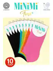 Носки женские MiNiMi FRESH 4102 короткие спортивные из хлопка набор 10 пар