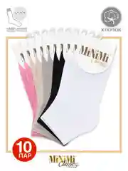 Разноцветный носки женские MiNiMi COTONE 1201 короткие спортивные из хлопка набор 10 пар