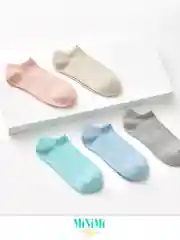 Голубой носки женские MiNiMi FRESH 4102 короткие спортивные из хлопка набор 10 пар