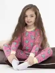 Тёмно-розовый пижама детская для девочек, хлопок, от 1 до 10 лет