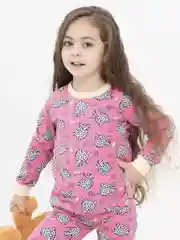 Тёмно-розовый пижама детская для девочек, хлопок, от 1 до 10 лет