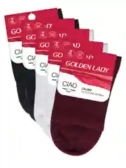 Серый носки женские Golden Lady CIAO высокие из хлопка набор 5 пар
