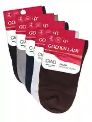 Разноцветный носки женские Golden Lady CIAO высокие из хлопка набор 5 пар