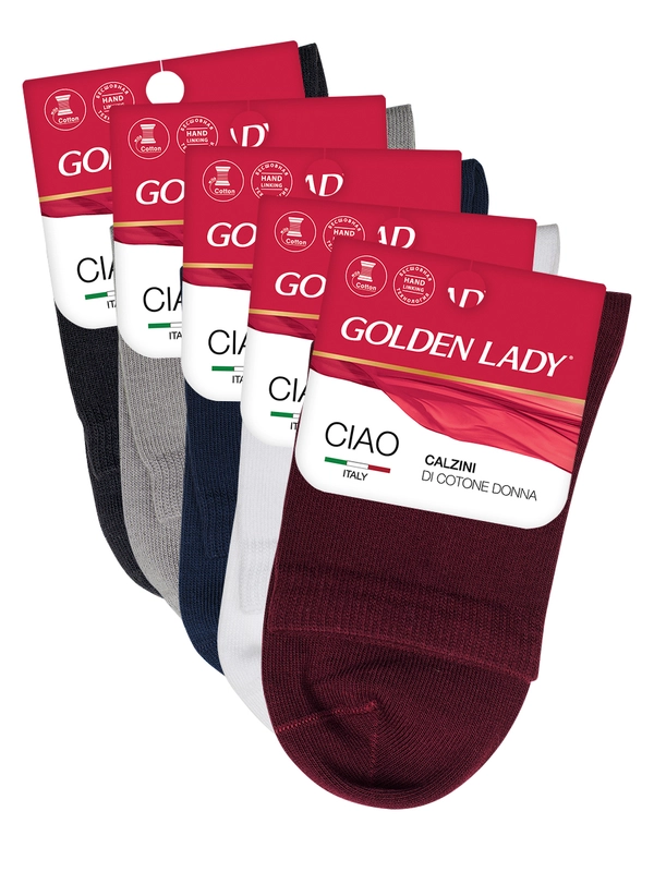 Носки женские Golden Lady CIAO высокие из хлопка набор 5 пар
