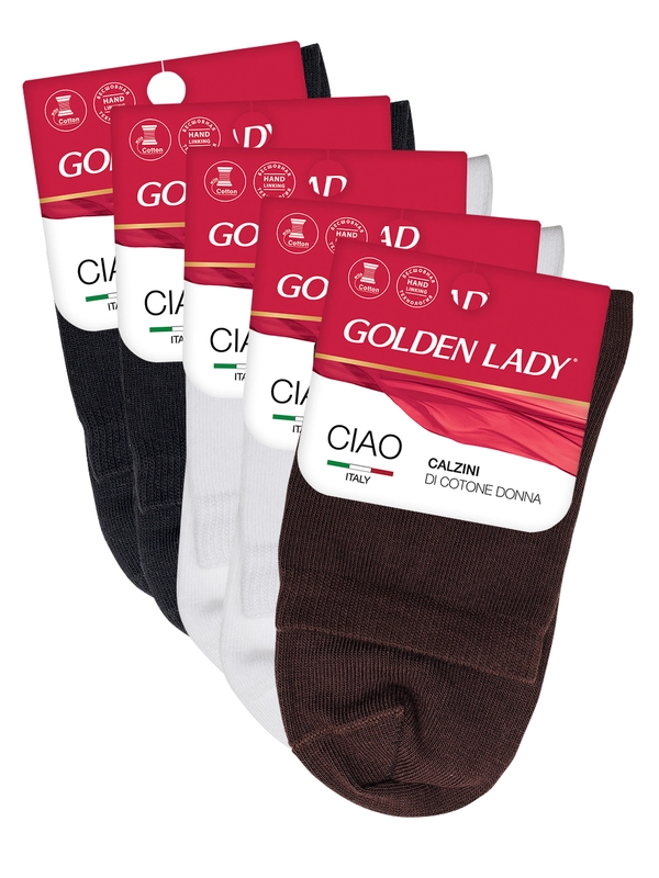 Носки женские Golden Lady CIAO высокие из хлопка набор 5 пар