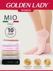 Носки женские Golden Lady MIO короткие из хлопка набор 10 пар