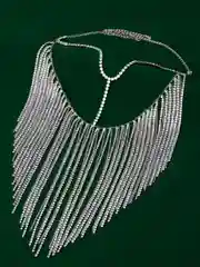 Серебряный бурга, тика, украшение на лицо, маска со стразами