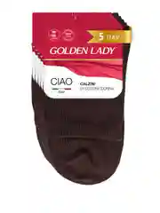 Коричневый носки женские Golden Lady CIAO высокие из хлопка набор 5 пар