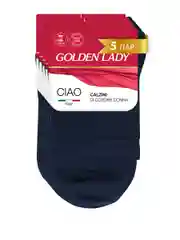Синий носки женские Golden Lady CIAO высокие из хлопка набор 5 пар