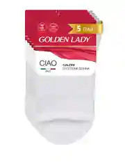 Белый носки женские Golden Lady CIAO высокие из хлопка набор 5 пар