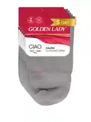 Серый носки женские Golden Lady CIAO высокие из хлопка набор 5 пар