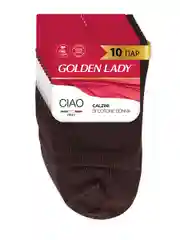 Коричневый носки женские Golden Lady CIAO высокие из хлопка набор 10 пар